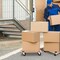 Beige Wood Dolly 440 lbs Heavy Duty Furniture Moving Dolly MDF Platform with 4 Wheels Indoor Transport Cart